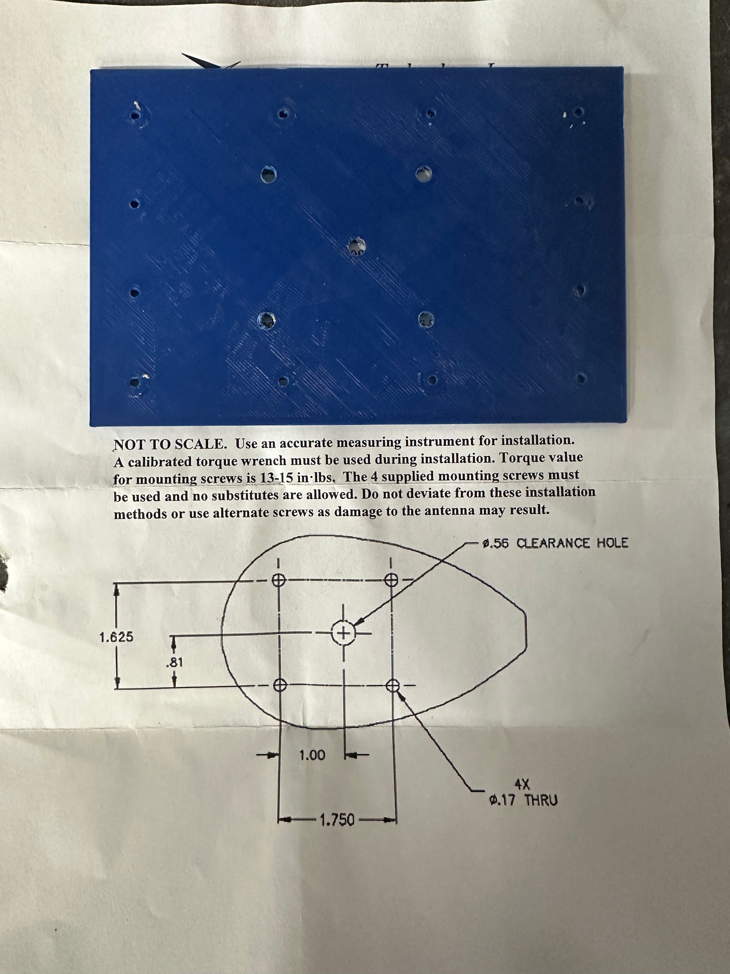 GA35 Doubler Drill Template