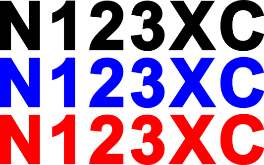 3" Custom N Number Decal