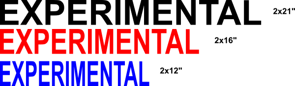 2" Experimental Vinyl Decal